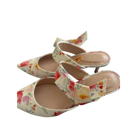 BANDOLINO Floral Kitten Mules Heels Size 7 NEW NWOB - Picture 5 of 10